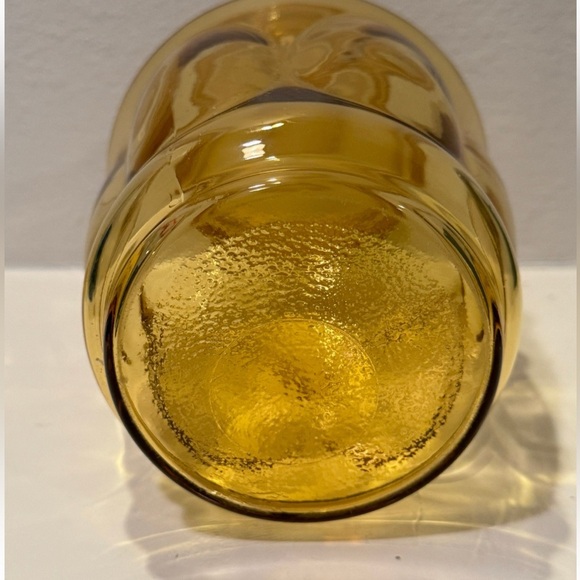 Vintage LE Smith Honey Amber Bubble Glass Apothecary Jar, Canister, Cookie Jar - Picture 8 of 10